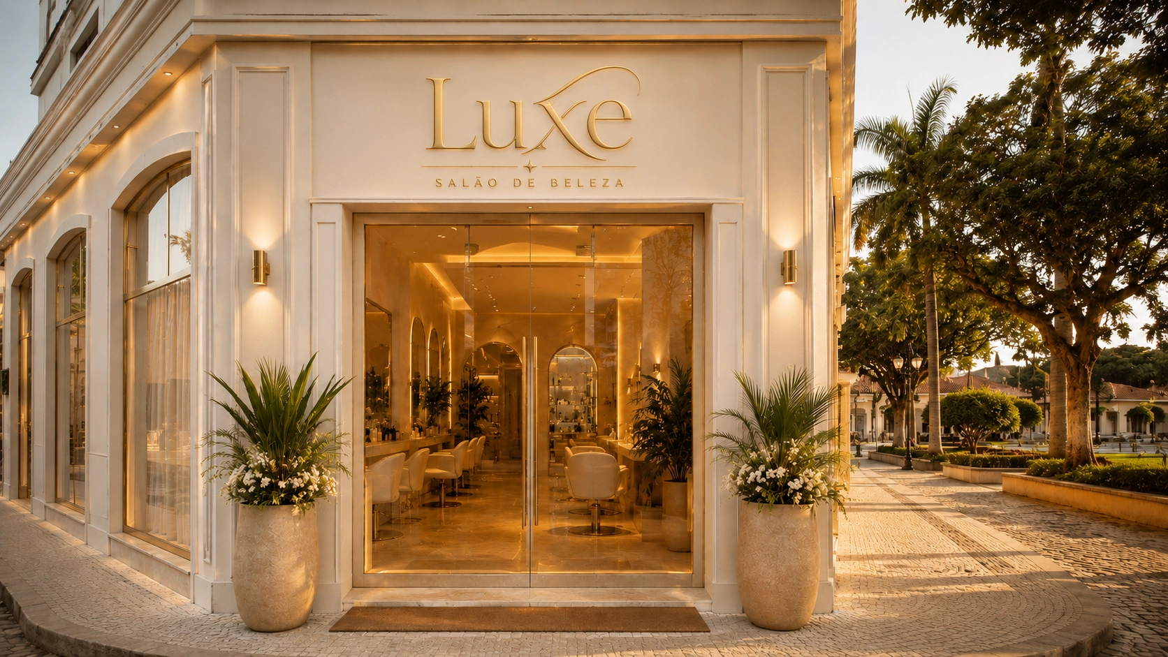 Fachada do Luxe Salão em Santo Estêvão, Bahia